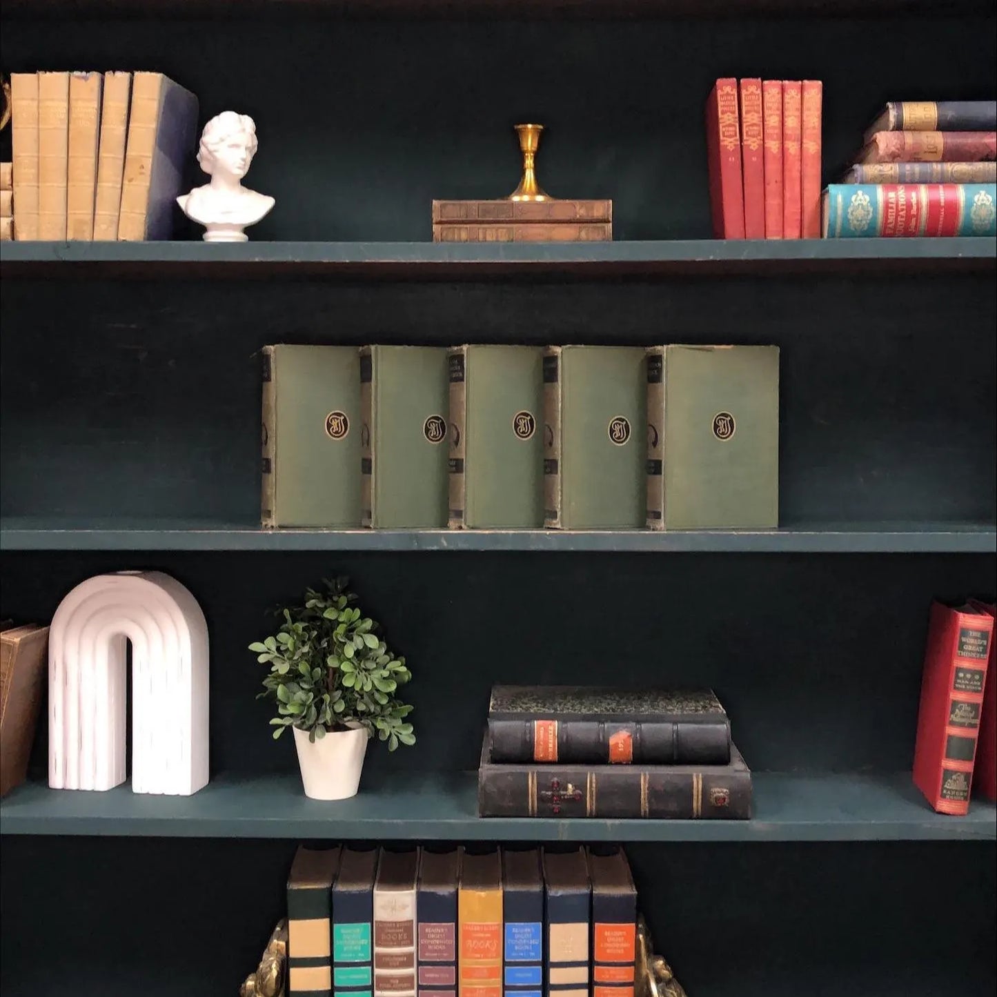 Classic Books by the Foot: Antique Mark Twain Classic American Library Decor, Hardcover Display