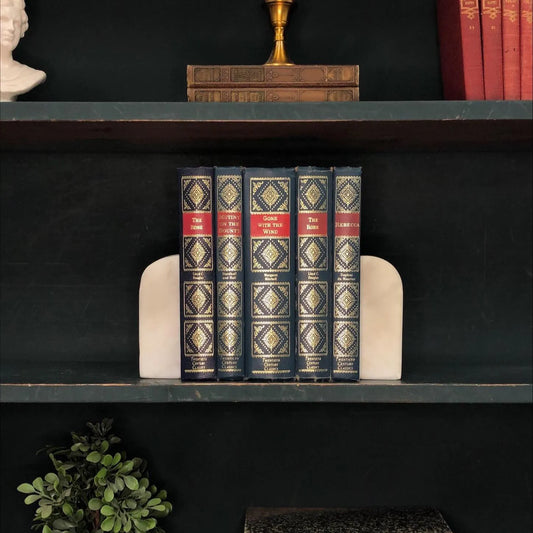 Classic Books by the Foot: Curated Vintage Classics Blue and Red Dark Academia Decor, Hardcover Display