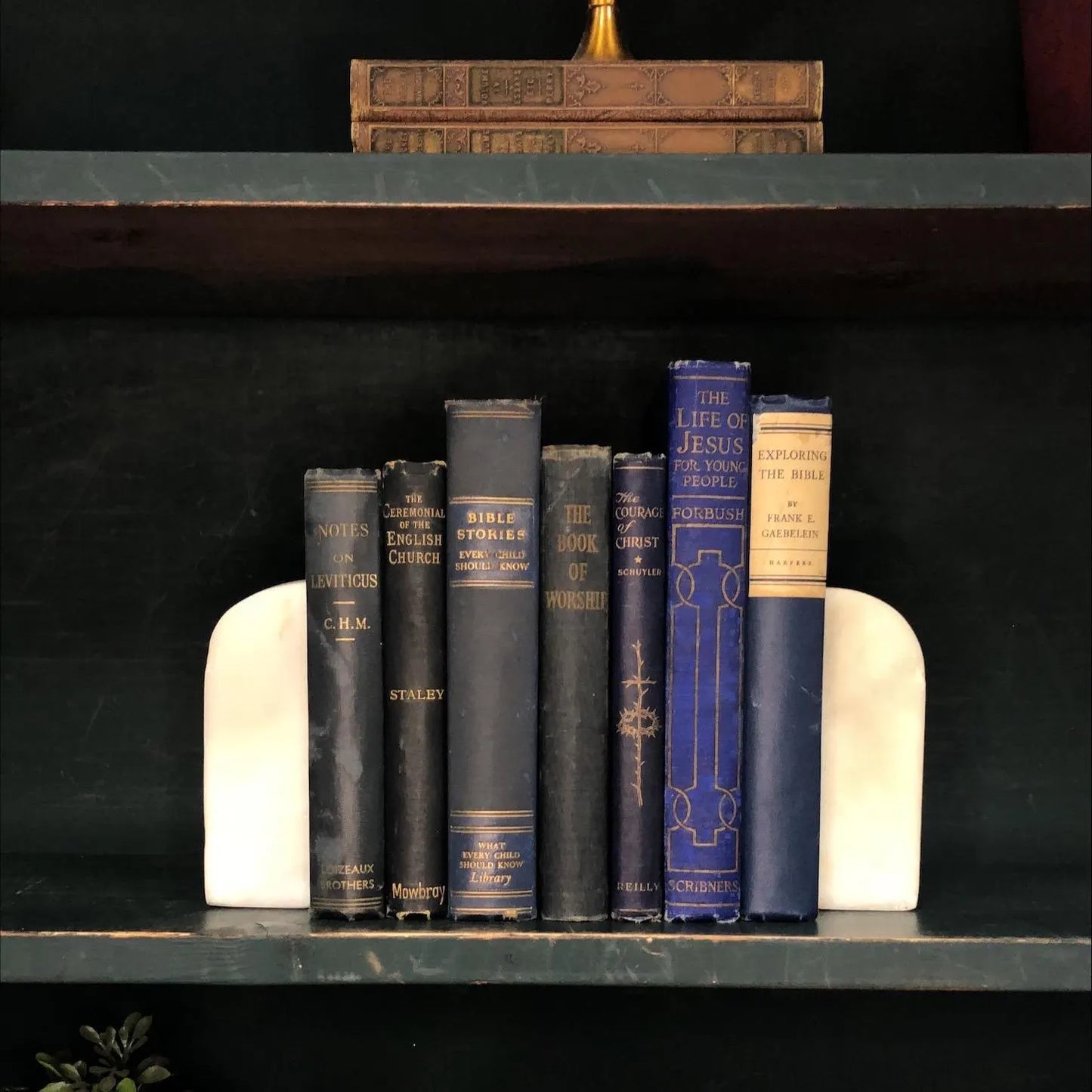 Classic Books by the Foot: Antique Christan Theology Scholar Library Decor, Display Hardcovers