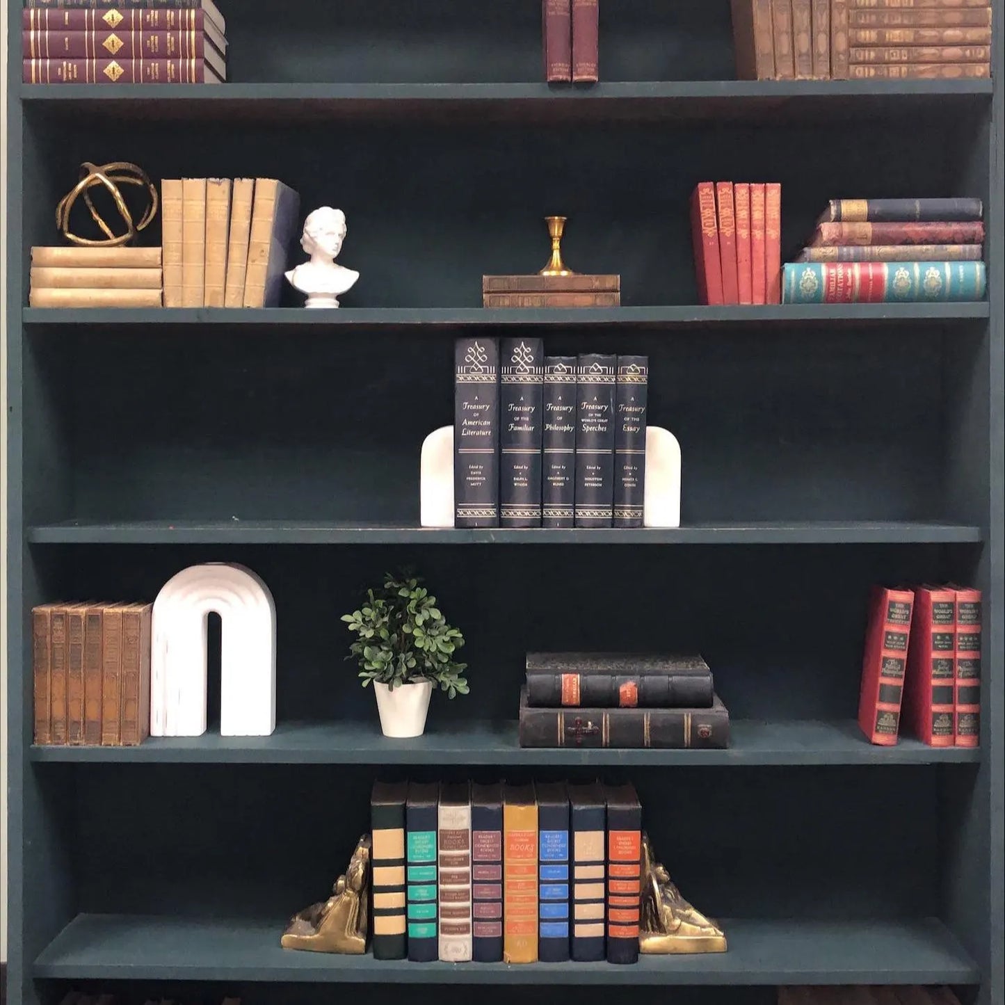 Classic Books by the Foot: Decorative Vintage Black and Gold Intellectual library set, Study Library Decor, Display Hardcovers