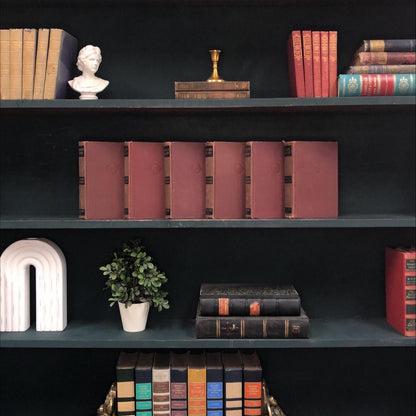 Classic Books by the Foot: Charels Dickens Antique Classic Library Decor, Display Hardcovers