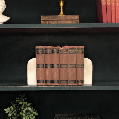 Classic Books by the Foot: Charels Dickens Antique Classic Library Decor, Display Hardcovers