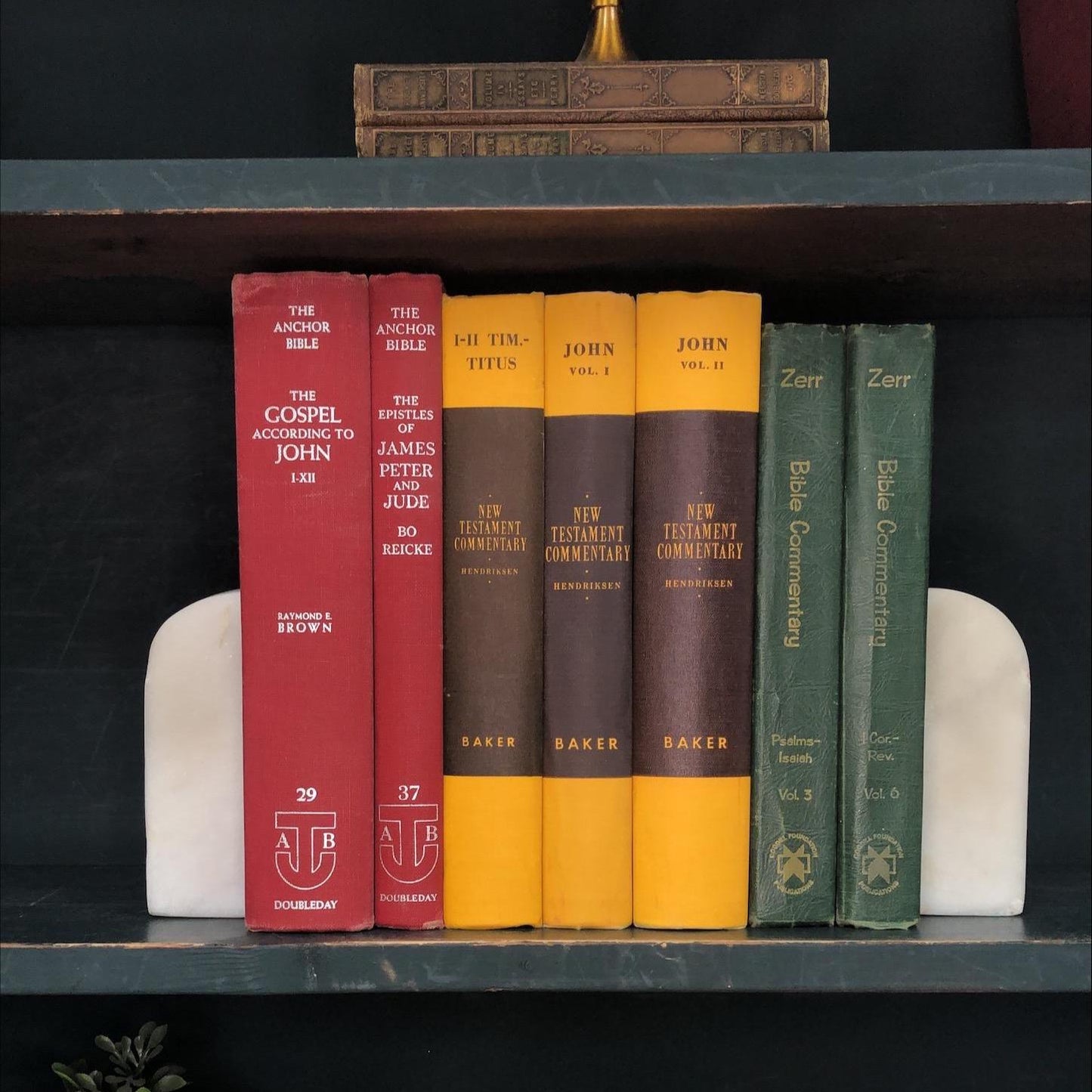 Classic Books by the Foot: Curated Vintage Bible Commentary Collection Anchor Hendriksen Zerr Christian Scholarly Library, Display Hardcover