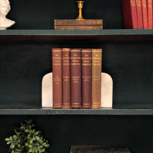 Classic Books by the Foot: Vintage Red International Critical Commentary Set Christian Library Decor, Display Hardcover