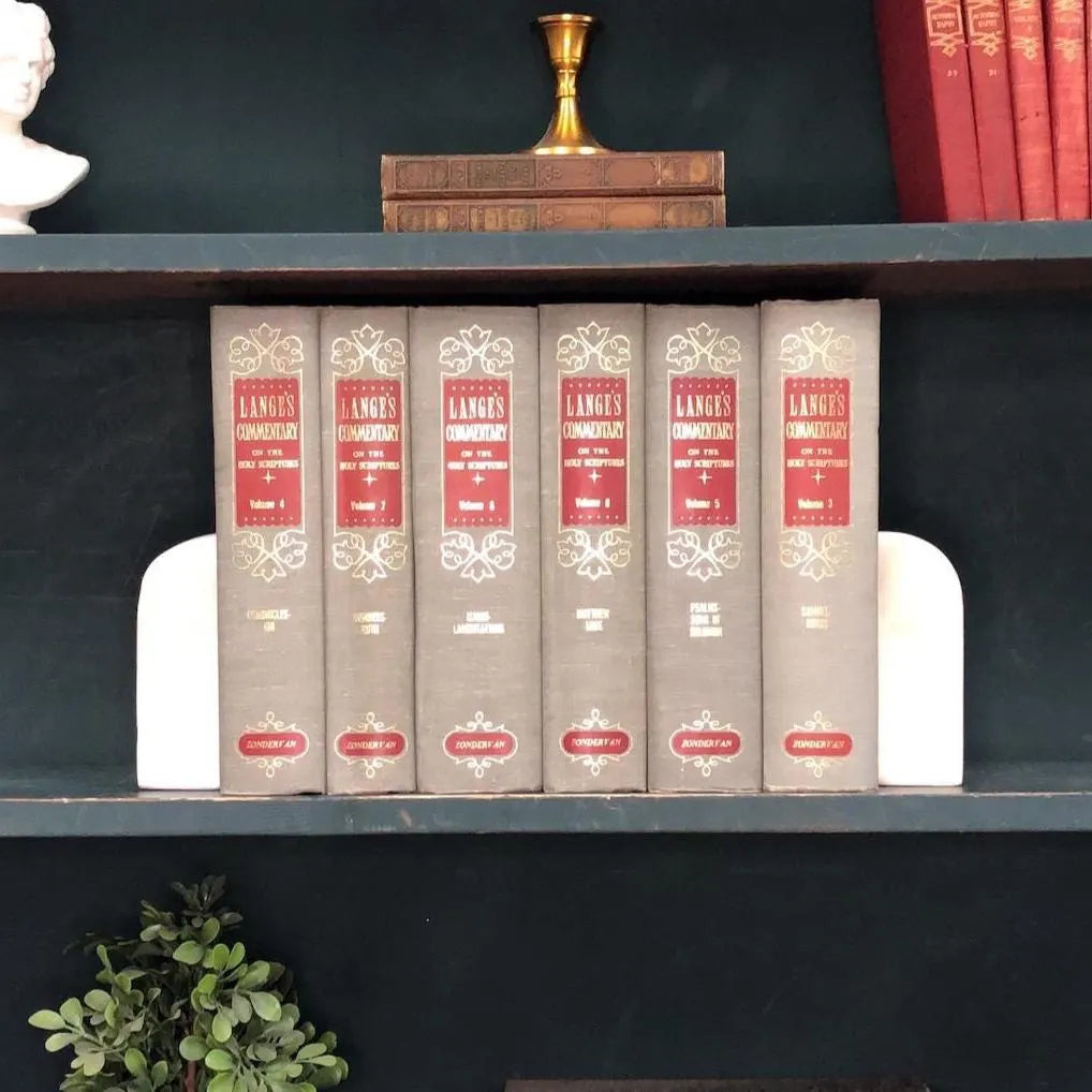 Classic Books by the Foot: Vintage Lange's Bible Commentary Set Christian Scholarly Library Decor, Display Hardcover