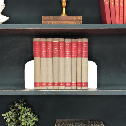 Classic Books by the Foot: Vintage Barnes Bible New Testament Commentary Set Scholarly Library Decor, Decorative Hardcovers