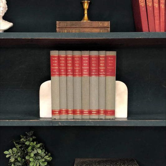 Classic Books by the Foot: Vintage Barnes Bible New Testament Commentary Set Christian Scholarly Library Decor, Decorative Hardcovers
