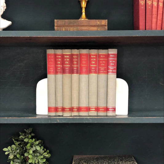 Classic Books by the Foot: Vintage Barnes Bible Old Testament Commentary Set Christian Scholarly Library Decor, Decorative Hardcovers