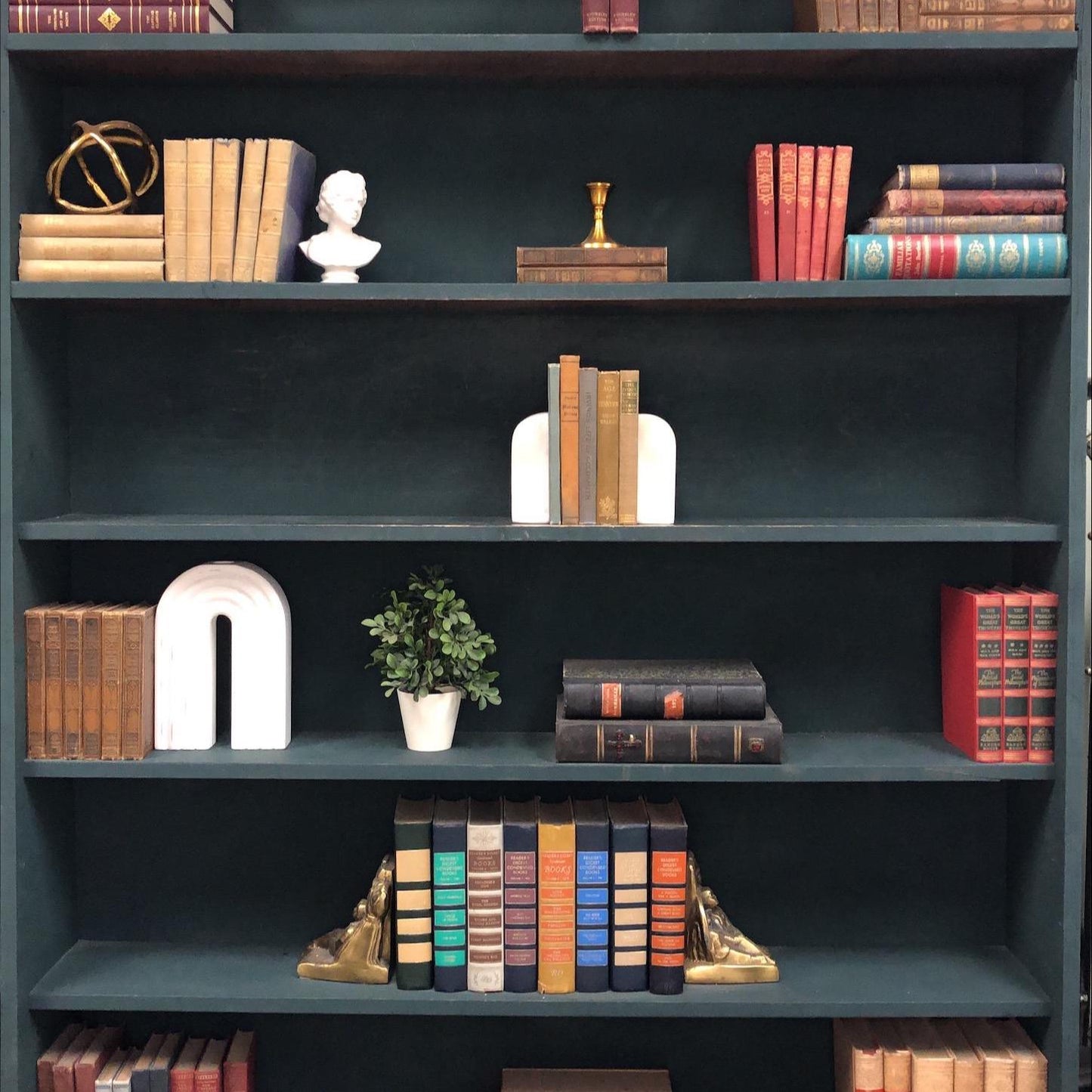 Classic Books by the Foot: Muted Antique Classics Set Old World Library Decor, Display Hardcovers