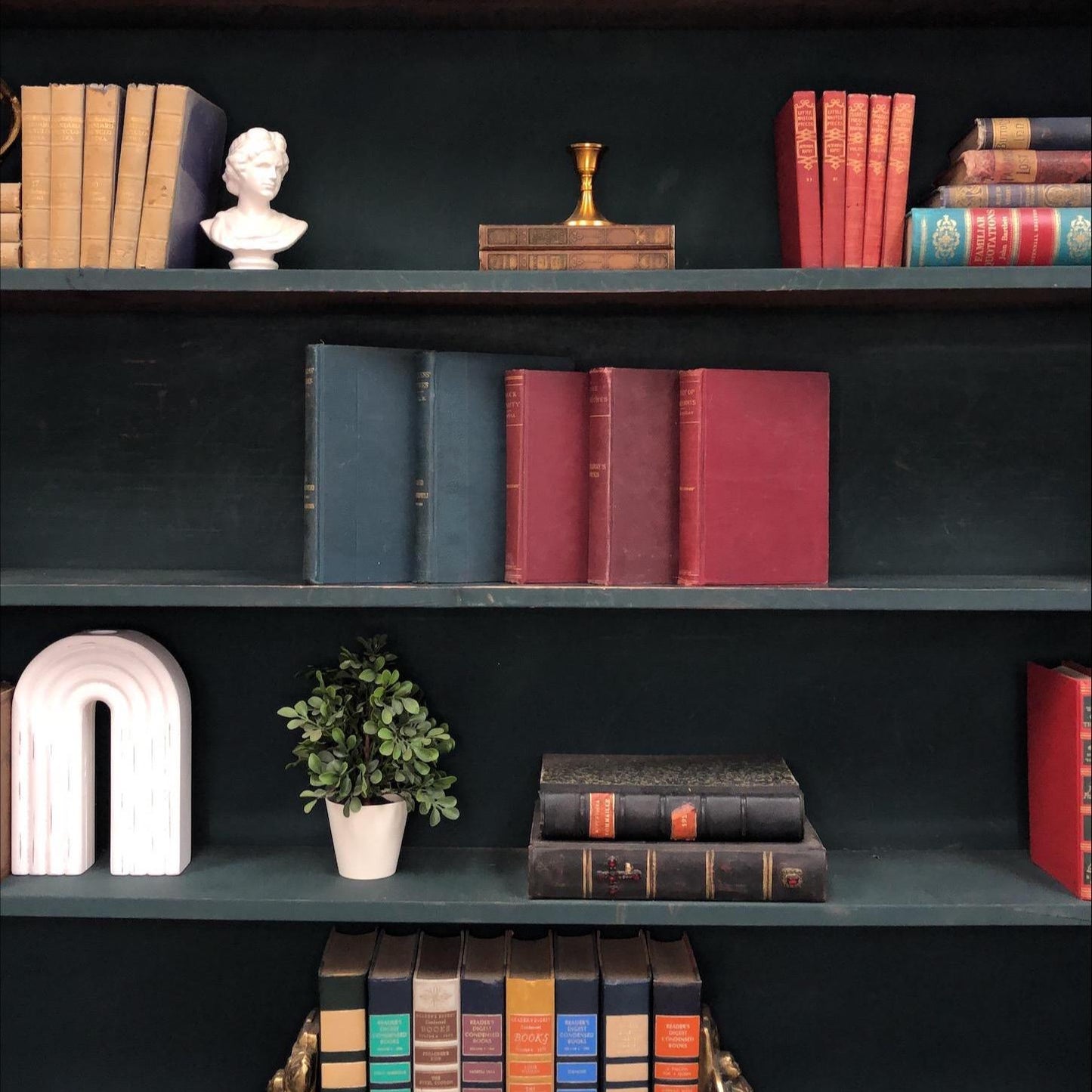 Classic Books by the Foot: Antique Victorian Gentleman's Classic Book Library Bundle, Display Hardcovers set