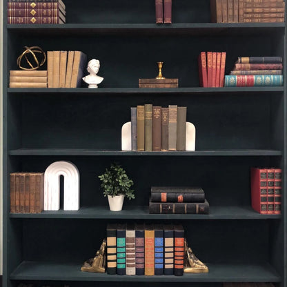 Classic Books by the Foot: Romantic Dark Academia Classic Library Study Decor Antique Olive and Brown Bundle, Display Hardcovers set