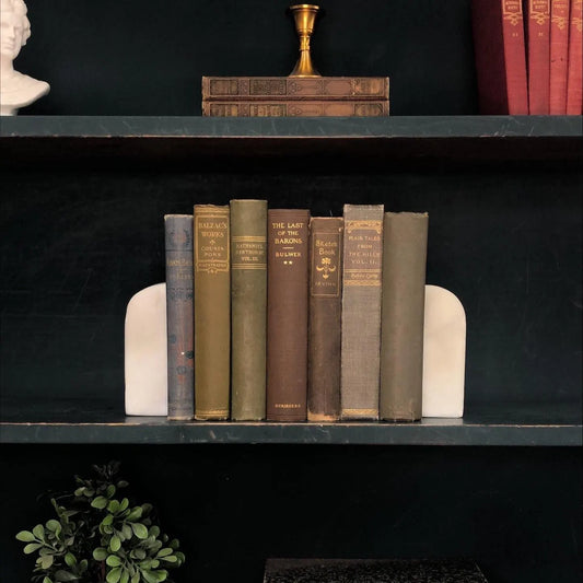 Classic Books by the Foot: Romantic Dark Academia Classic Library Study Decor Antique Olive and Brown Bundle, Display Hardcovers set