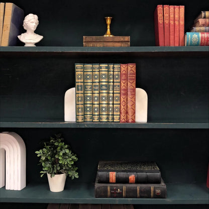 Classic Books by the Foot: Classic Literary Decor Emerald green and Burgundy books International Collector Library, Display Hardcovers