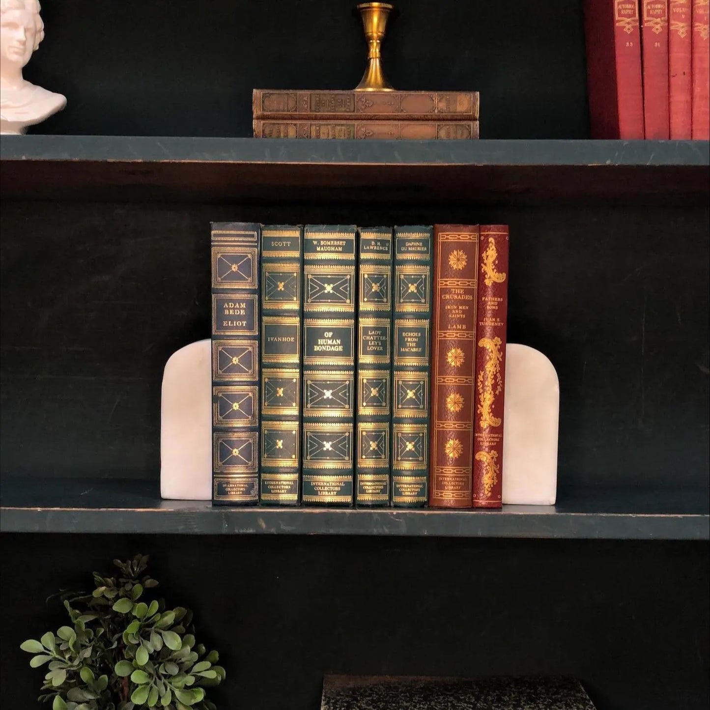 Classic Books by the Foot: Vintage Classic Books Dark Academia Library Decor International Collectors Library, Display Hardcovers