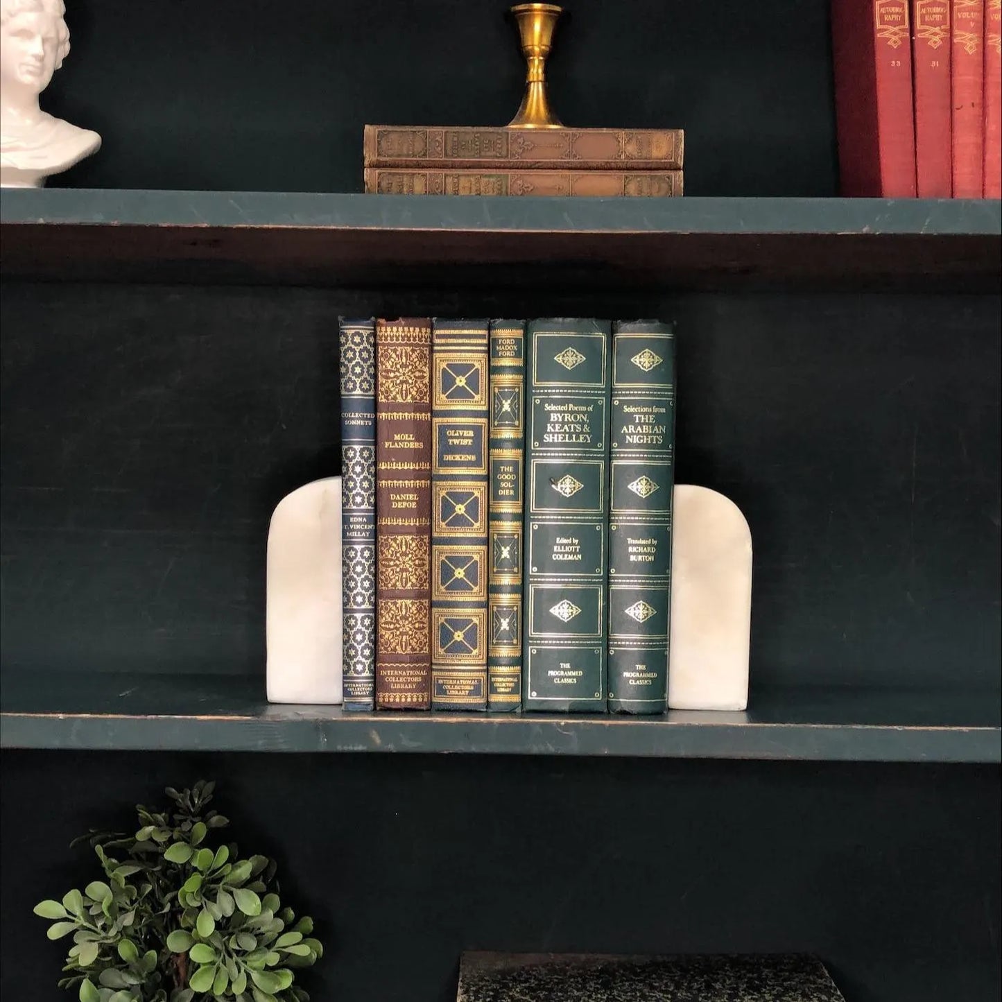 Classic Books by the Foot: Curated Estate Library Classic Book Bundle Gold Gilt Moody Decor, Display Hardcovers