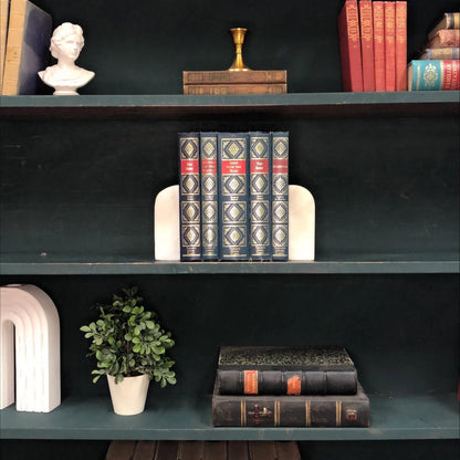 Classic Books by the Foot: Curated Vintage Classics Blue and Red Dark Academia Decor, Hardcover Display