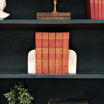 Classic Books by the Foot: Ornate Antique Red and Gold Robert Louis Stevenson Set, Display Hardcovers
