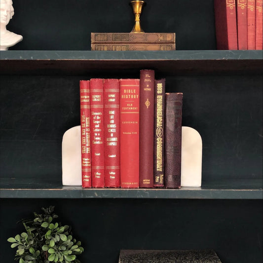 Classic Books by the Foot: Vintage Red Christian Book Bundle Theology Study Library Decor, Hardcover Display