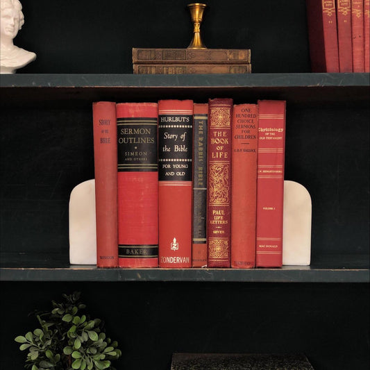 Classic Books by the Foot: Vintage Christian Theology Red Book Bundle Bible Study Library Decor, Hardcover Display