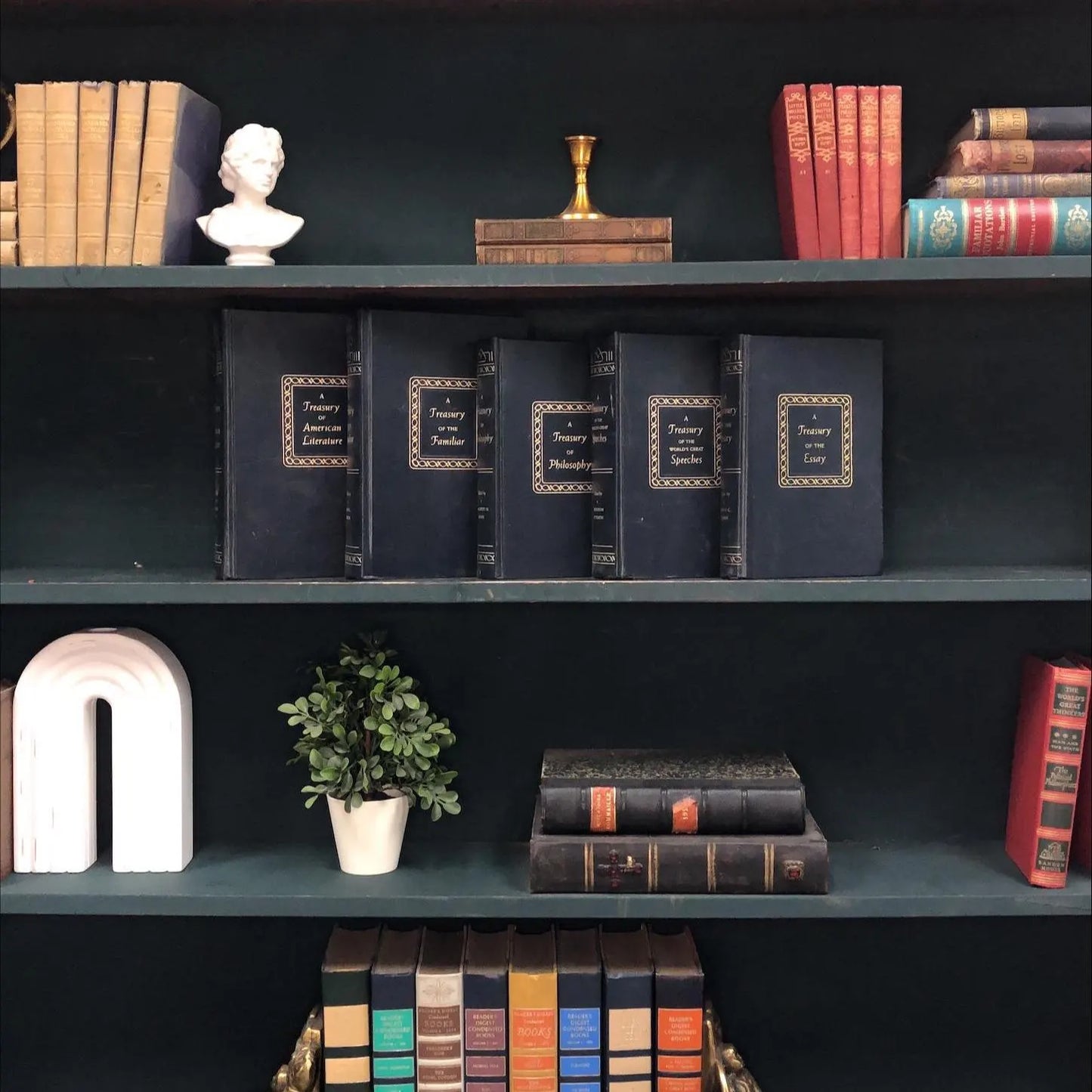 Classic Books by the Foot: Decorative Vintage Black and Gold Intellectual library set, Study Library Decor, Display Hardcovers