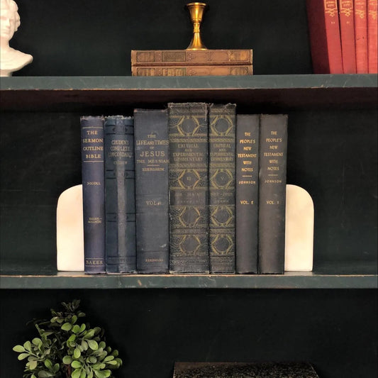 Classic Books by the Foot: Antique Theology Academia Seminary Decor Bundle, Display Hardcovers