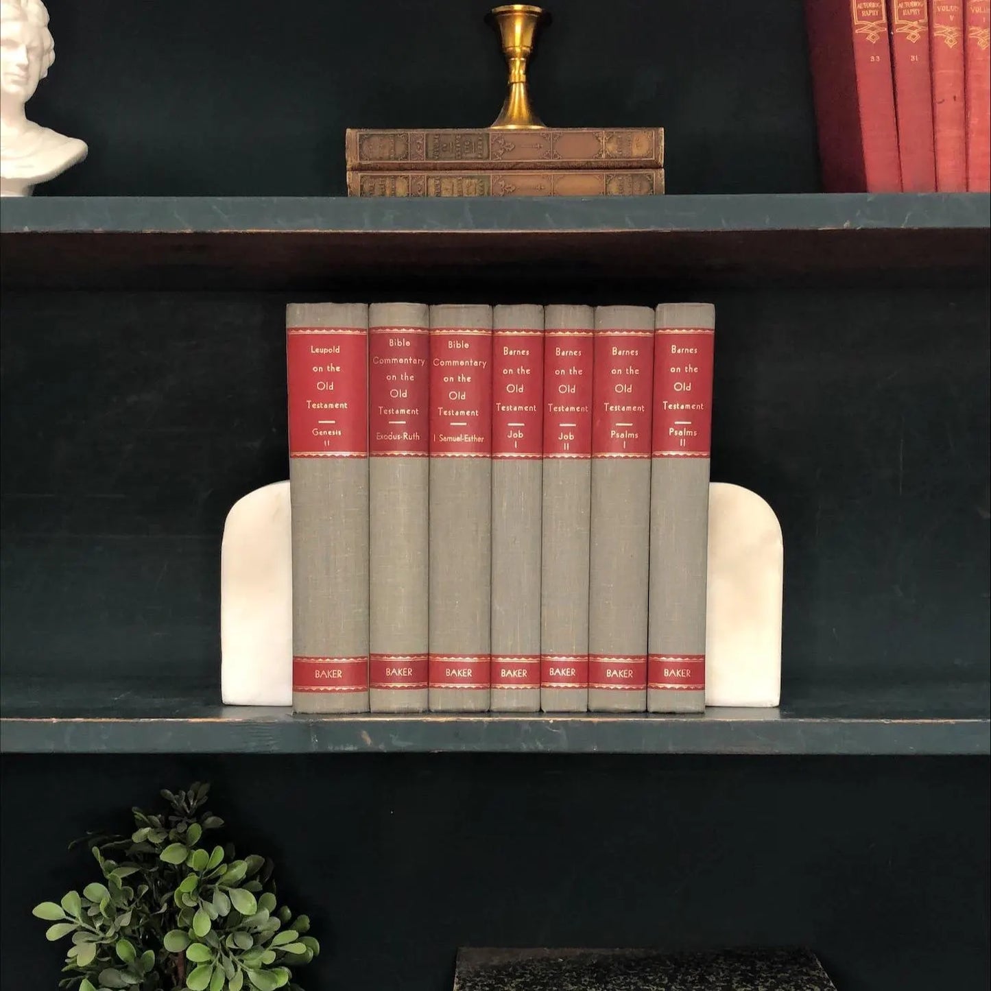 Classic Books by the Foot: Vintage Christian Barns Commentary Old Testament Scholar Library Decor, Display Hardcovers