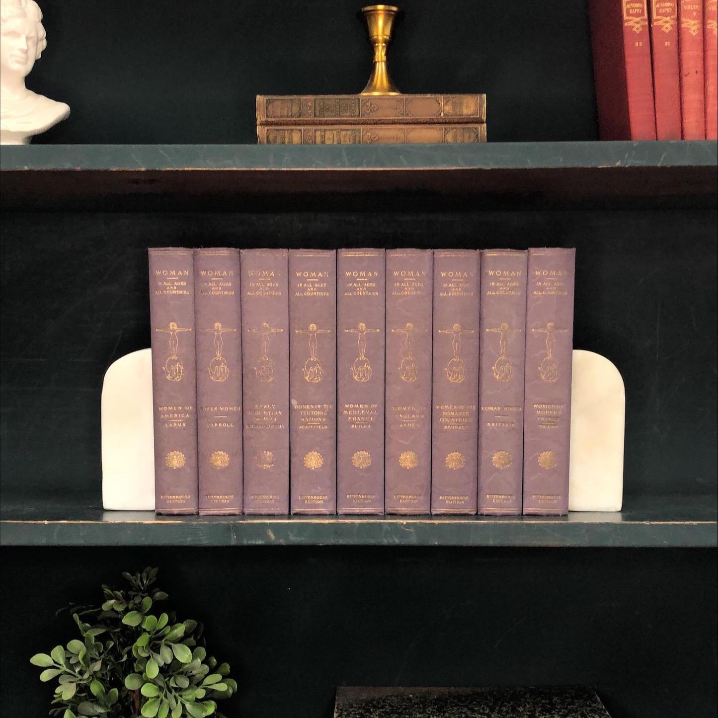 Classic Books by the Foot: Antique Women In All Ages And All Countries Rittenhouse Edition 1908 Purple Moody Library Decor
