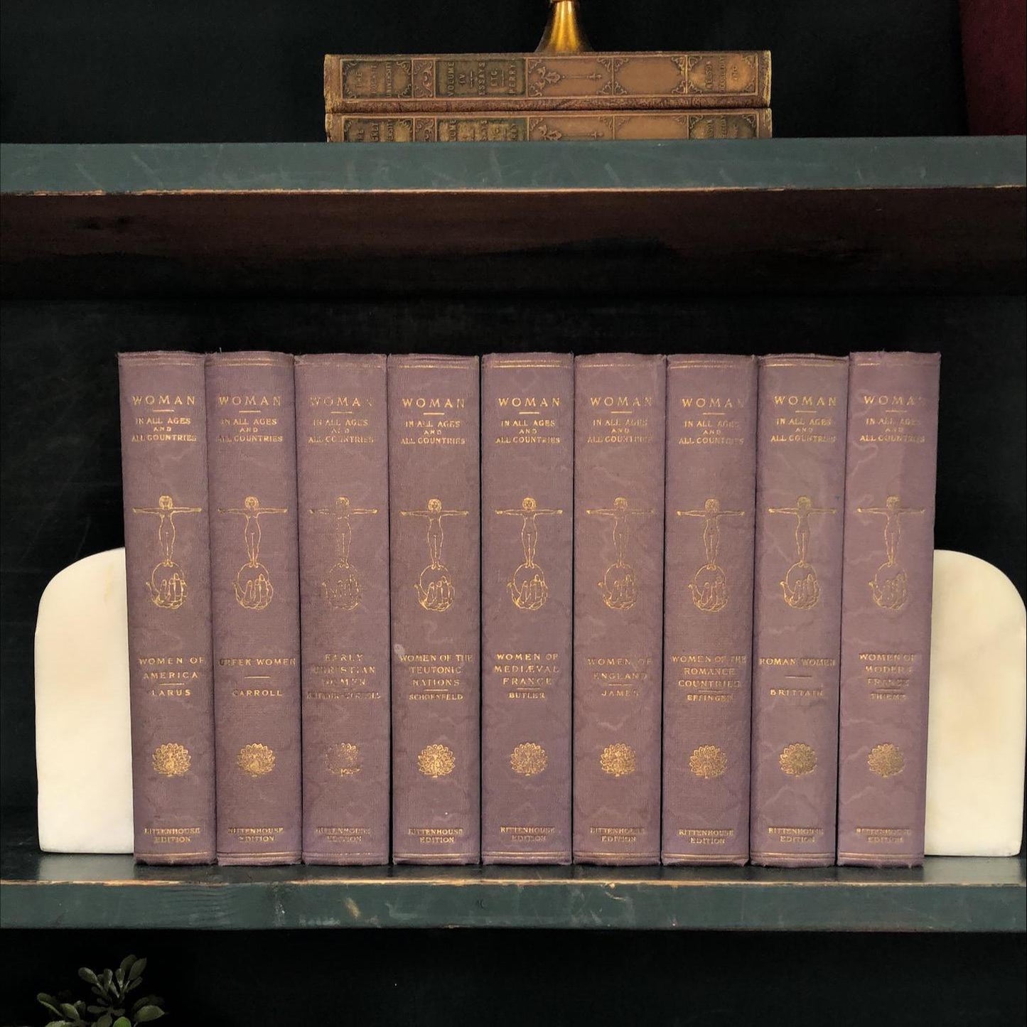 Classic Books by the Foot: Antique Women In All Ages And All Countries Rittenhouse Edition 1908 Purple Moody Library Decor