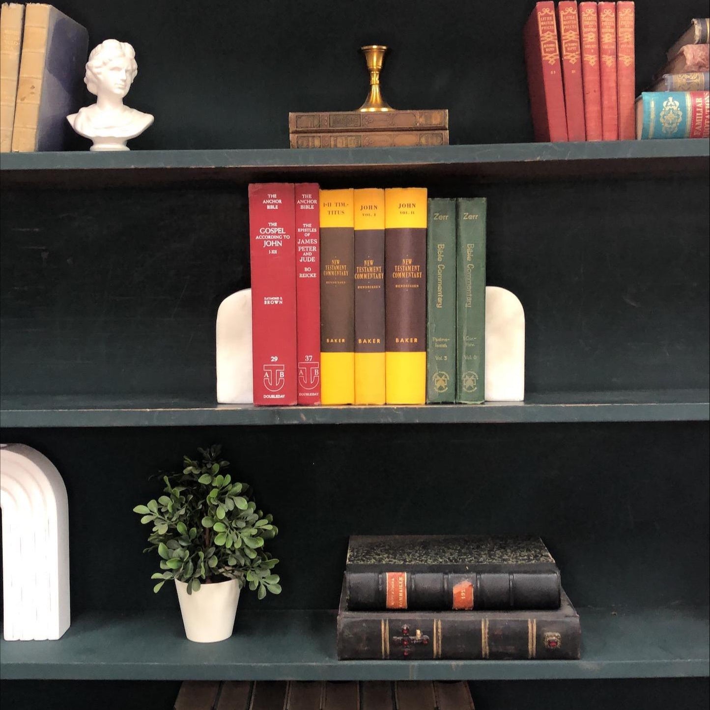Classic Books by the Foot: Curated Vintage Bible Commentary Collection Anchor Hendriksen Zerr Christian Scholarly Library, Display Hardcover