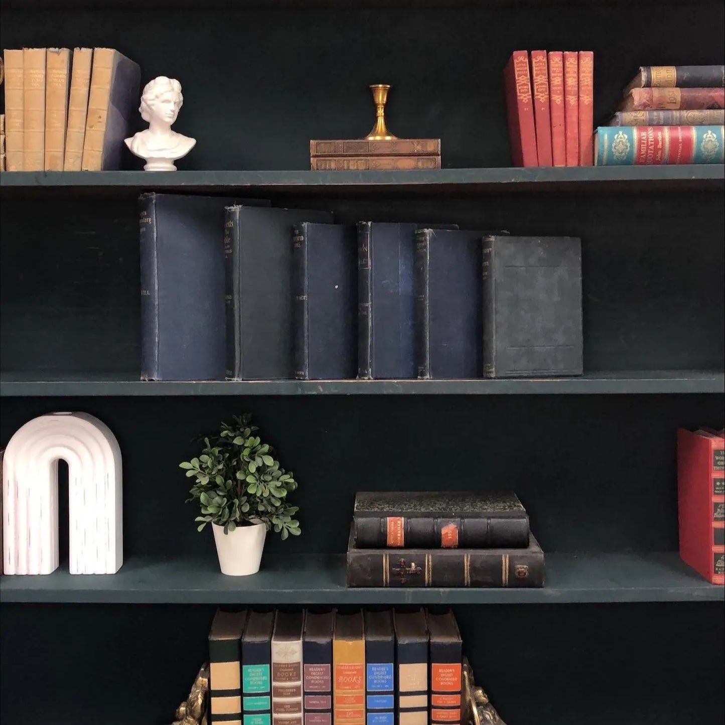 Classic Books by the Foot: Blue Antique Christian Theology Books Pastor Library Decor, Display Hardcover