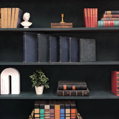Classic Books by the Foot: Blue Antique Christian Theology Books Pastor Library Decor, Display Hardcover