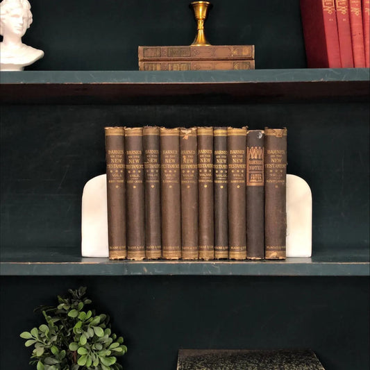 Classic Books by the Foot: Antique Barnes Bible New Testament Commentary Set Christian Theology Library Decor, Display Hardcover