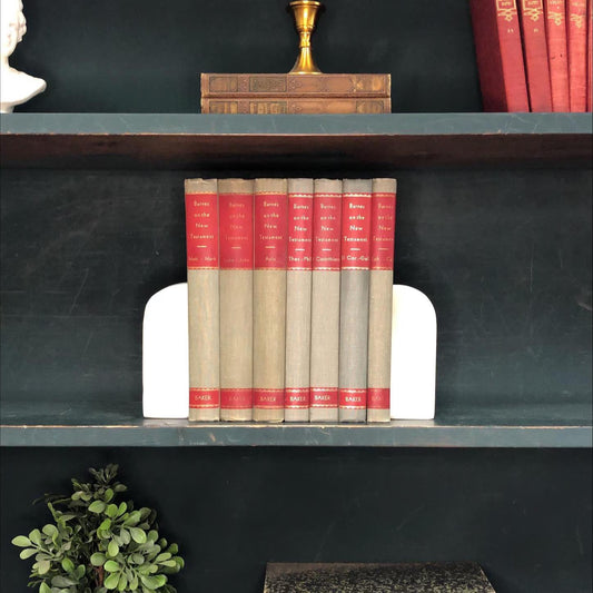Classic Books by the Foot: Vintage Barnes Bible New Testament Commentary Set Christian Scholarly Library Decor, Decorative Hardcovers
