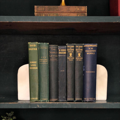 Classic Books by the Foot: Victorian Gentleman Library Decor Antique Green and Navy Classic Bundle, Display Hardcovers