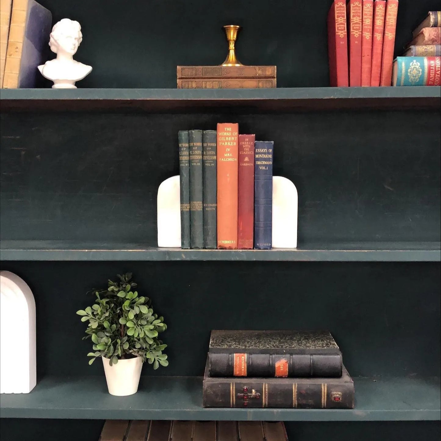 Classic Books by the Foot: Antique Literary Classics Scholar Library Decor, Display Hardcovers