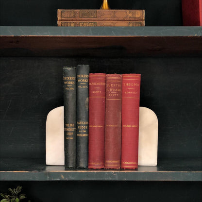 Classic Books by the Foot: Antique Victorian Gentleman's Classic Book Library Bundle, Display Hardcovers set