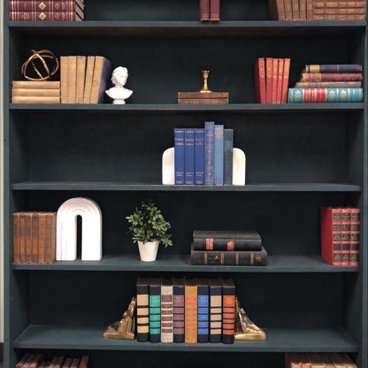 Classic Books by the Foot: Vintage Blue Literature Collection Old Classic Library Decor, Display Hardcovers set