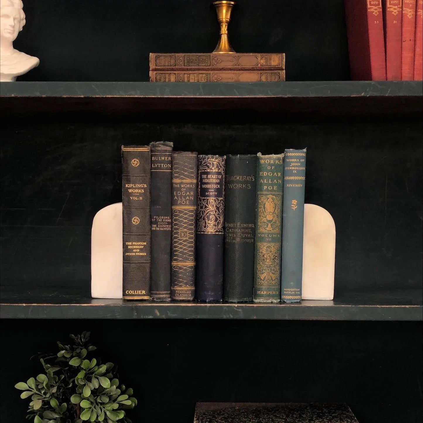 Classic Books by the Foot: Antique Gothic Academia Classic Bundle Old World Library Decor, Display Hardcovers set