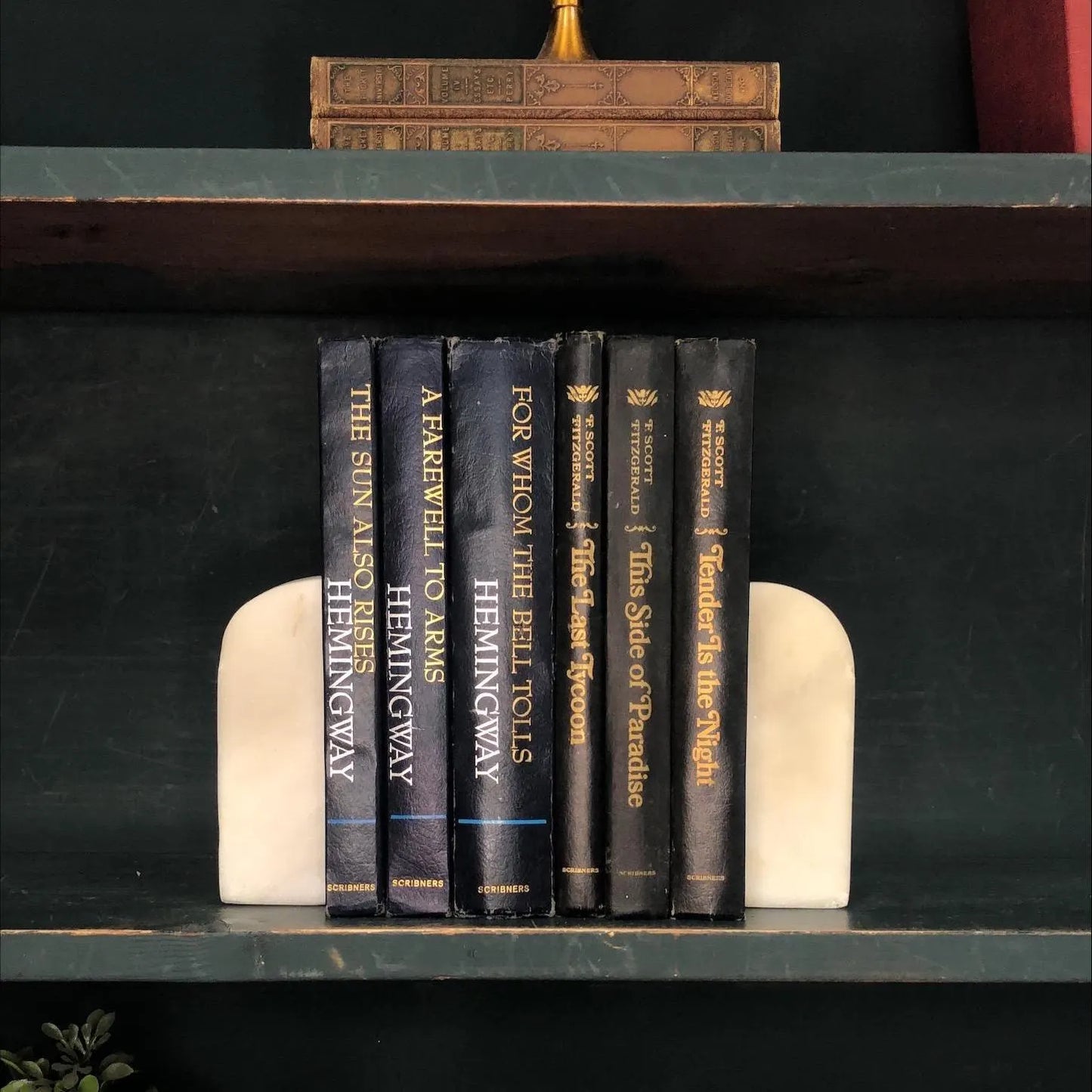 Classic Books by the Foot: Vintage Hemingway and Fitzgerald Moody Classic American Decor Bundle, Display Hardcovers set