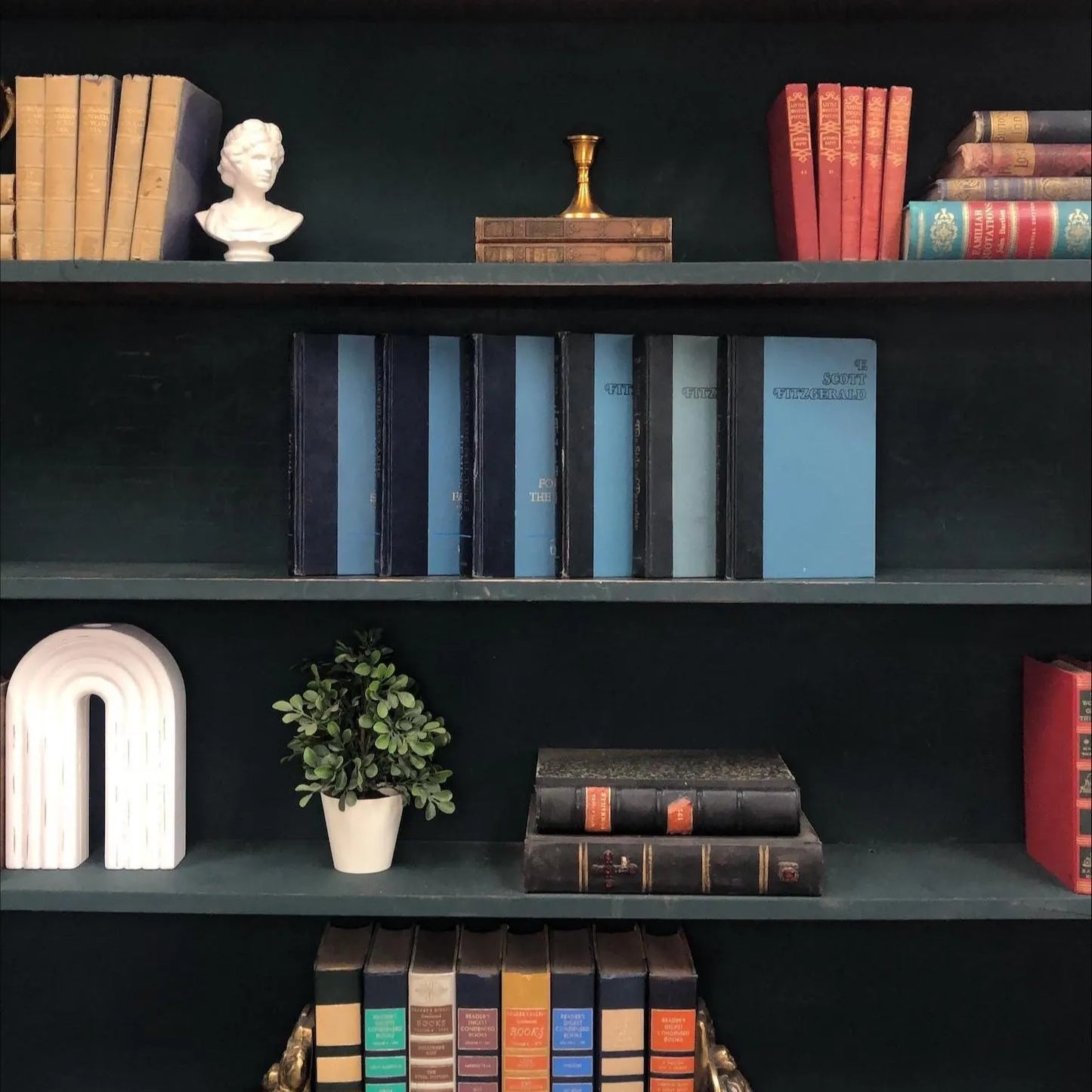 Classic Books by the Foot: Vintage Hemingway and Fitzgerald Moody Classic American Decor Bundle, Display Hardcovers set