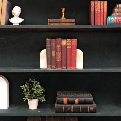Classic Books by the Foot: Antique Victorian Red and Brown Book Collection 1800's Scholar Library Decor, Display Hardcovers