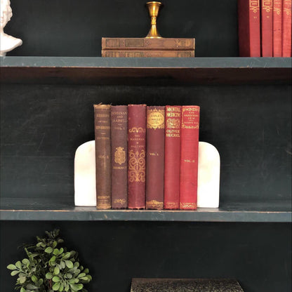 Classic Books by the Foot: Antique Victorian Red and Brown Book Collection 1800's Scholar Library Decor, Display Hardcovers