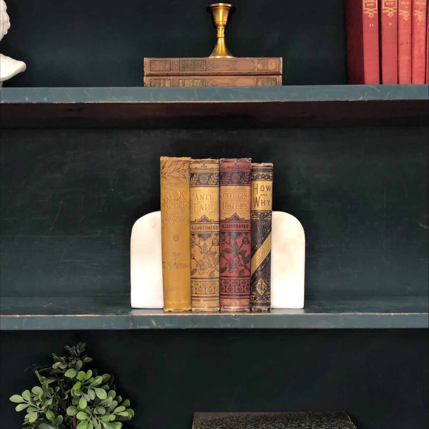 Classic Books by the Foot: Antique Ornate and Embossed 1800's Book Collection Victorian Home Library Decor