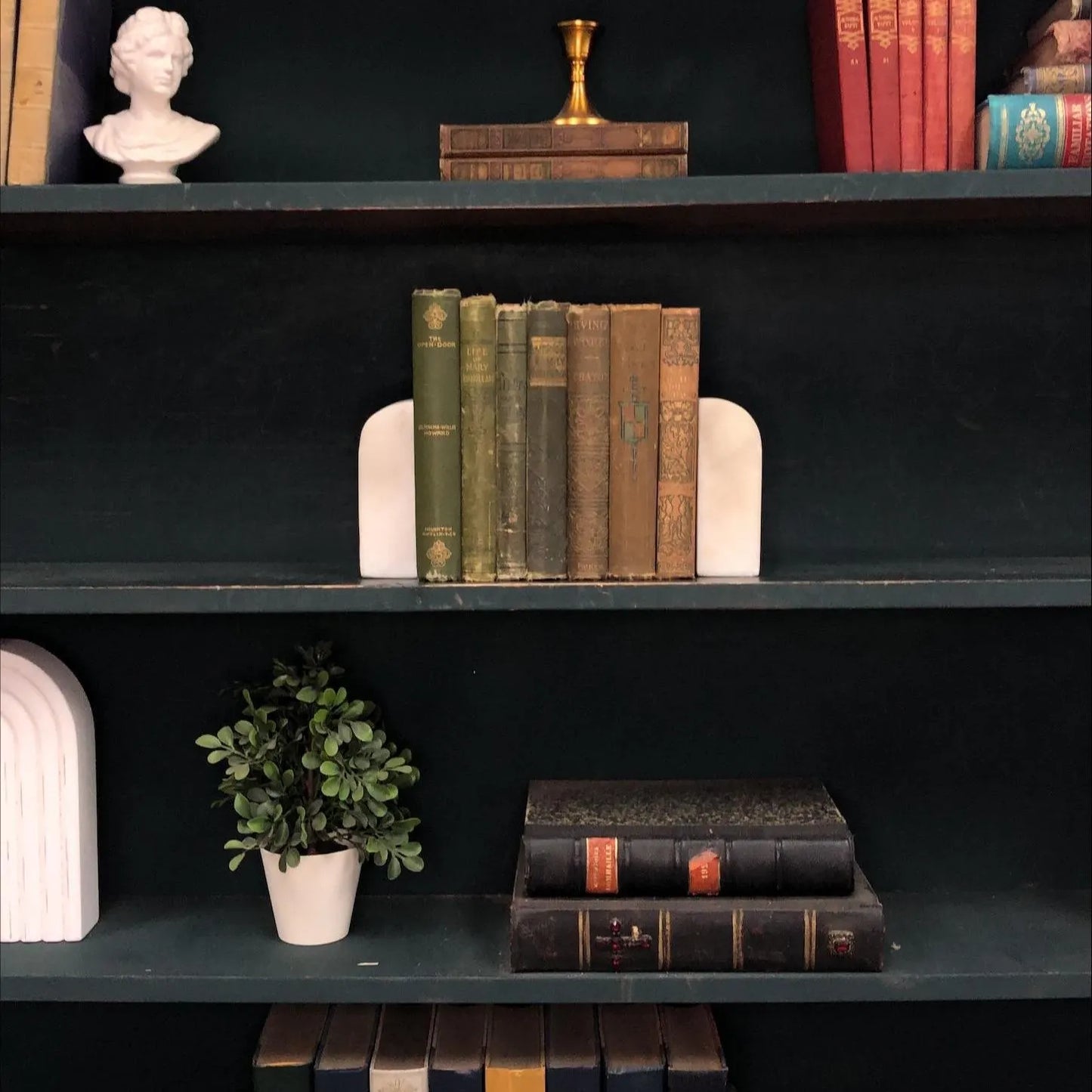 Classic Books by the Foot: Antique 1800's Brown and Green Book Bundle Earthy Farmhouse Estate Library Decor, Display Hardcovers