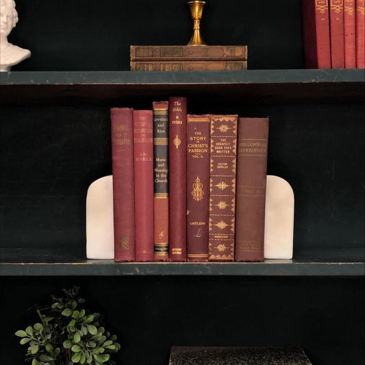 Classic Books by the Foot: Vintage Burgundy Christian Book Bundle Bible Study Library Decor, Hardcover Display