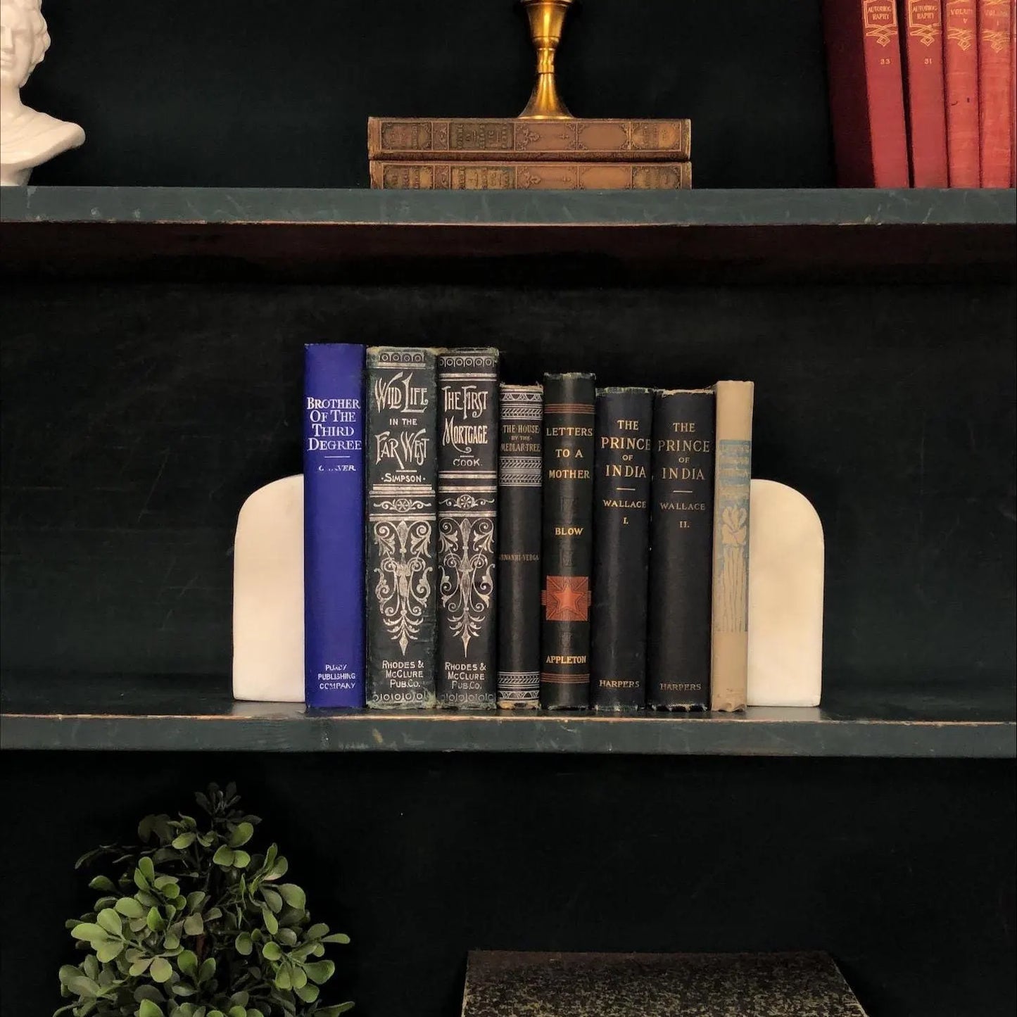 Classic Books by the Foot: Antique Victorian 1800's Book Bundle Gothic Study Library Decor, Display Hardcovers