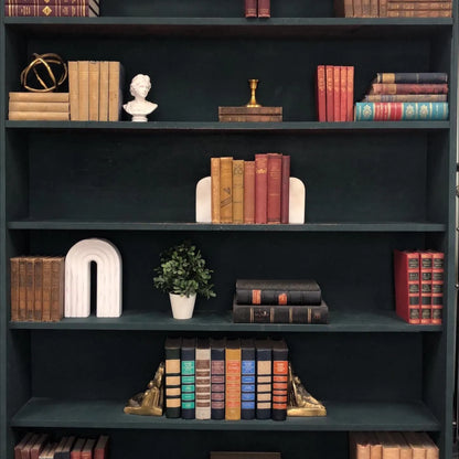Classic Books by the Foot: Antique Victorian Estate Library Red and Brown Book Bundle 19th Century Dark Academia Decor, Display Hardcovers