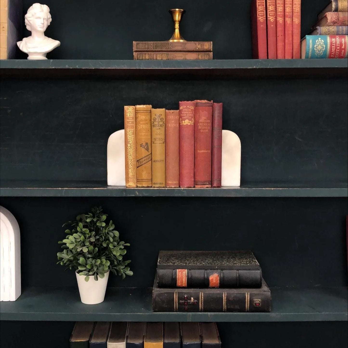 Classic Books by the Foot: Antique Victorian Estate Library Red and Brown Book Bundle 19th Century Dark Academia Decor, Display Hardcovers