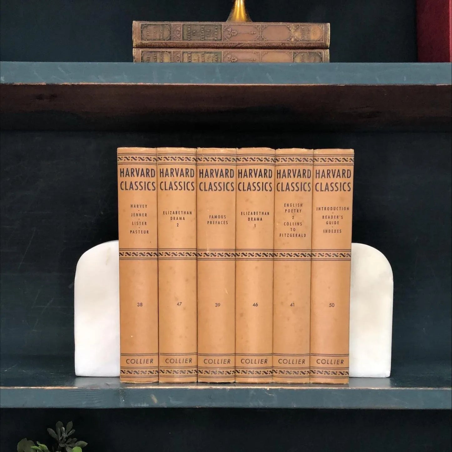 Classic Books by the Foot: Harvard Classics Brown Collier 6 volume set, Display Hardcovers