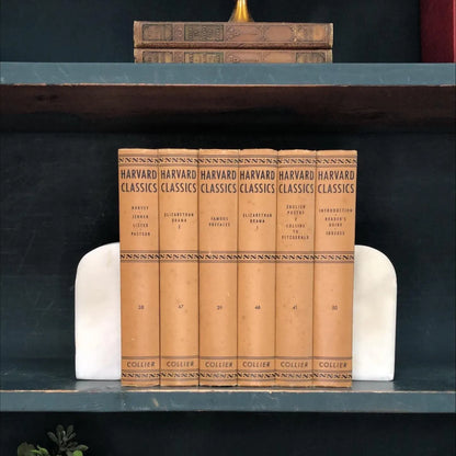 Classic Books by the Foot: Harvard Classics Brown Collier 6 volume set, Display Hardcovers